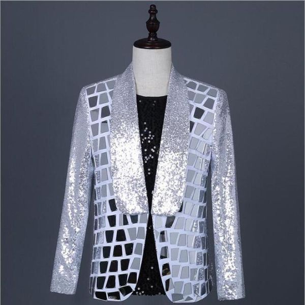 2020 mens sequins patchwork suit blazer jacket mens dj club stage single button slim blazer man formal wedding suit, White;black
2020 mens sequins patchwork suit blazer jacket mens dj club stage single button slim blazer man formal wedding suit, White;black