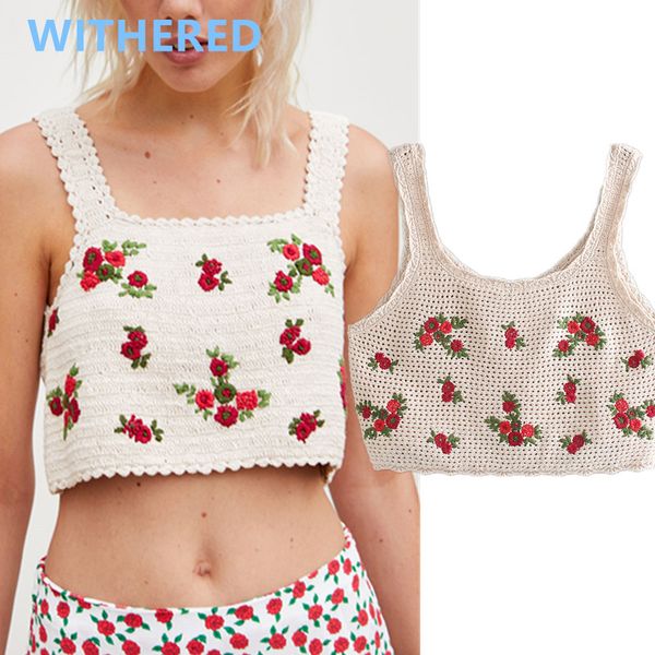 withered high street vintage floral embroidery summer tank t shirt women harajuku tshirt camisetas verano mujer 2020, White
withered high street vintage floral embroidery summer tank t shirt women harajuku tshirt camisetas verano mujer 2020, White