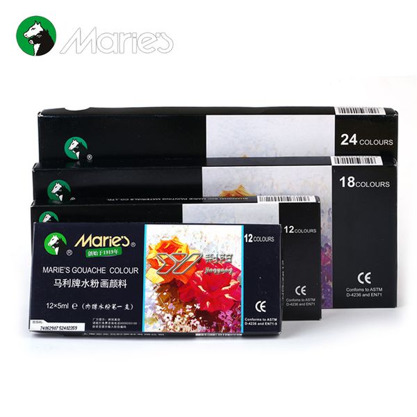 marie's 12/18/24/36colors gouache painting set transparent 12ml gouache pigment for artist school student
marie's 12/18/24/36colors gouache painting set transparent 12ml gouache pigment for artist school student