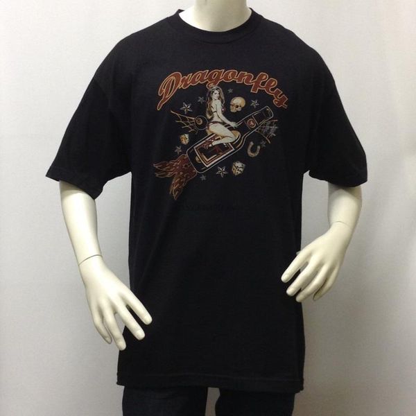 brand new bikini rocket dice bottle dragonfly mens t shirt black xl 2x adults casual tee shirt, White;black