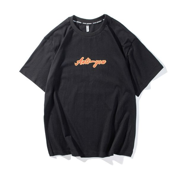 short sleeved t-shirt men's fashion trend men's 2020 summer letter printing loose half sleeved clothes men, White;black
short sleeved t-shirt men's fashion trend men's 2020 summer letter printing loose half sleeved clothes men, White;black