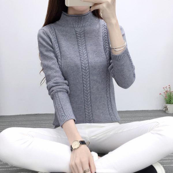 2019 new winter women cashmere sweater half-high collar pullover bottom sweater long sleeve knit autumn thick warm, White;black
2019 new winter women cashmere sweater half-high collar pullover bottom sweater long sleeve knit autumn thick warm, White;black