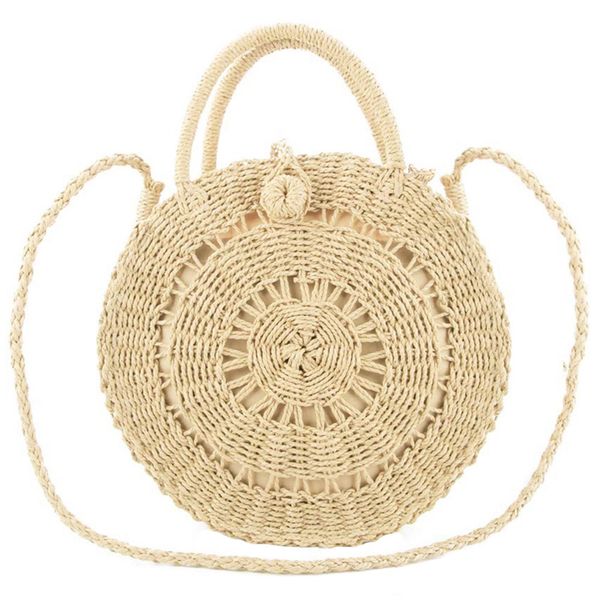 round straw shoulder bag for women weave crossbody bag handle handbag summer beach purse, hollow
round straw shoulder bag for women weave crossbody bag handle handbag summer beach purse, hollow