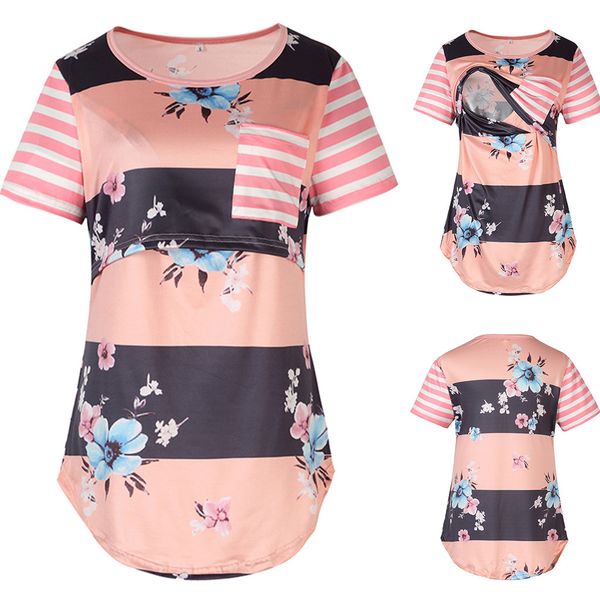TELOTUNY Women Pregnant clothes Striped Flower print Maternity Nursing Tops long Sleeve Breastfeeding T-Shirts spring&summer
TELOTUNY Women Pregnant clothes Striped Flower print Maternity Nursing Tops long Sleeve Breastfeeding T-Shirts spring&summer