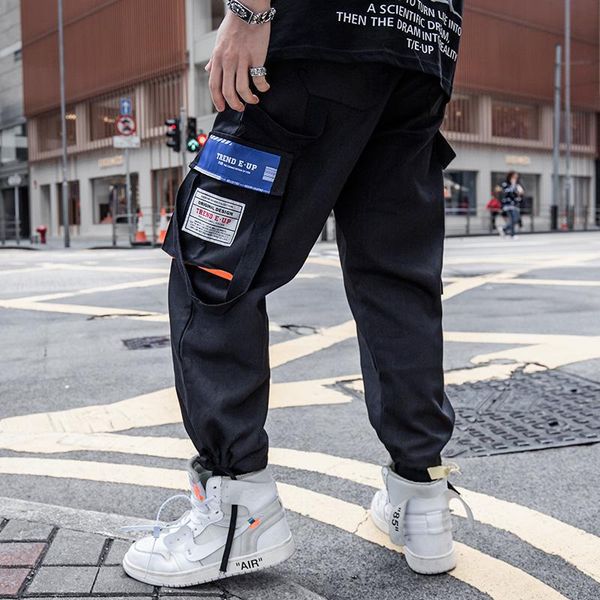 european and american hip hop men's casual trousers summer loose overalls youth sports pants pocket, Black
european and american hip hop men's casual trousers summer loose overalls youth sports pants pocket, Black