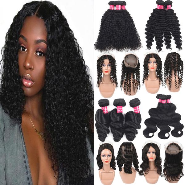 pre plucked 360 lace frontal with 3 bundles brazilian virgin hair kinky curly 360 lace frontal closure with bundles human hair weaves, Black
pre plucked 360 lace frontal with 3 bundles brazilian virgin hair kinky curly 360 lace frontal closure with bundles human hair weaves, Black