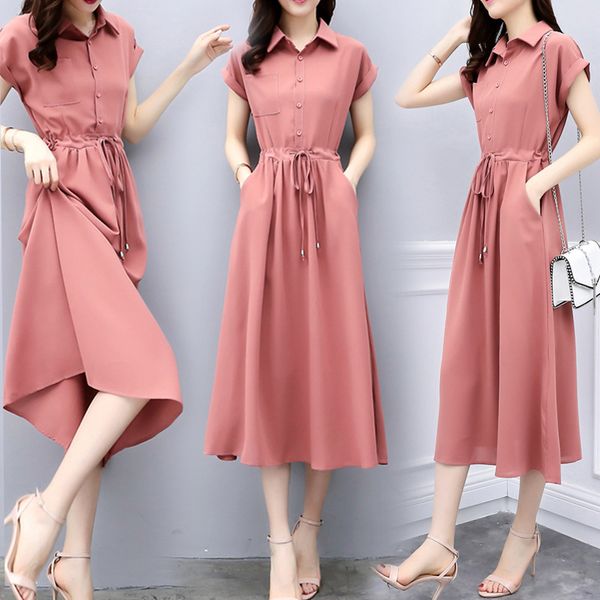 temperament shirt dress women's short sleeve medium length collection waist shirt long skirt spring and summer skirt, Black;gray
temperament shirt dress women's short sleeve medium length collection waist shirt long skirt spring and summer skirt, Black;gray
