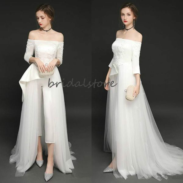 krikor jabotian boho wedding dresses 2020 jumpsuits bridal gowns boat neck 3/4 sleeves retro bohemian wedding dress with appliques elegant, White
krikor jabotian boho wedding dresses 2020 jumpsuits bridal gowns boat neck 3/4 sleeves retro bohemian wedding dress with appliques elegant, White
