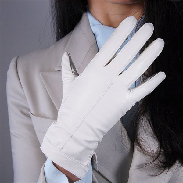 touchscreen sheepskin gloves 25cm genuine leather white short section velvet lined thermal women' gloves wzp29, Blue;gray
touchscreen sheepskin gloves 25cm genuine leather white short section velvet lined thermal women' gloves wzp29, Blue;gray