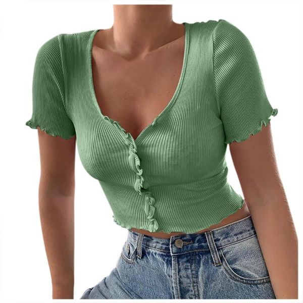 women v-neck t-shirt short sleeve 2020 summer cotton letter solid t-shirt fashion streetwear slim waist crop z2, White
women v-neck t-shirt short sleeve 2020 summer cotton letter solid t-shirt fashion streetwear slim waist crop z2, White