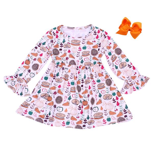 fall/winte girls clothes kids thanksgiving dress baby girls long ruffle sleeve dress pumpkin print milksilk with bow, Red;yellow
fall/winte girls clothes kids thanksgiving dress baby girls long ruffle sleeve dress pumpkin print milksilk with bow, Red;yellow