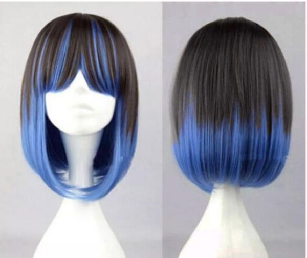 + + h lolita straight short full wig hair anime blue gradient black cosplay costume wig, Black;brown
+ + h lolita straight short full wig hair anime blue gradient black cosplay costume wig, Black;brown