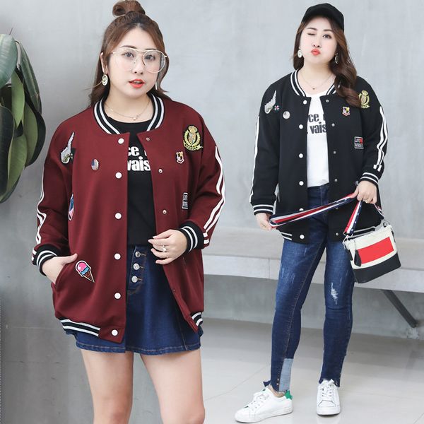 autumn embroidery loose large size female windbreaker jacket harajuku baseball jacket student bf coat oversize basic coat, Black;brown
autumn embroidery loose large size female windbreaker jacket harajuku baseball jacket student bf coat oversize basic coat, Black;brown