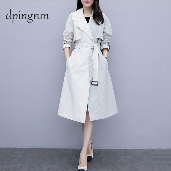 2020 new autumn winter lapel long sleeve khaki hit color stitcing loose sashes windbreaker women fashion tide jh638, Tan;black
2020 new autumn winter lapel long sleeve khaki hit color stitcing loose sashes windbreaker women fashion tide jh638, Tan;black