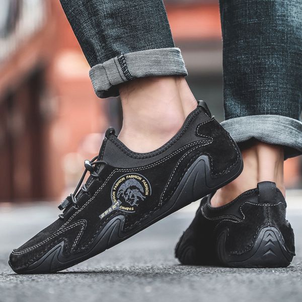 2020 new mens shoes new summer breathable mens casual shoes mens leather soft bottom sports large size eight claw bean shoes, Black
2020 new mens shoes new summer breathable mens casual shoes mens leather soft bottom sports large size eight claw bean shoes, Black