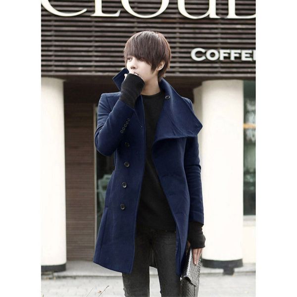 men's single-breasted wool coat men wool long jackets 2019 winter new korean slim and long sections overcoat lapel for men y, Black
men's single-breasted wool coat men wool long jackets 2019 winter new korean slim and long sections overcoat lapel for men y, Black