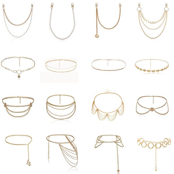 16 styles waist chain belts for women retro style multilayer alloy waist chain body women with pendant belly jewelry, Black;brown
16 styles waist chain belts for women retro style multilayer alloy waist chain body women with pendant belly jewelry, Black;brown