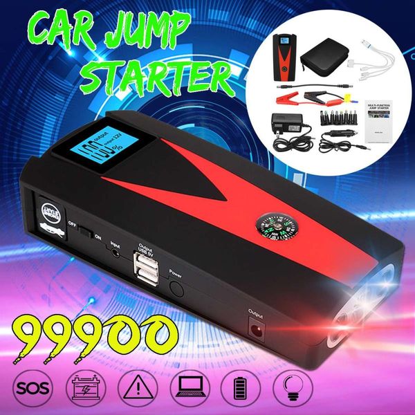 99900mah high power car jump starter 12v 600a led 2usb power bank for portable car battery charger starting device
99900mah high power car jump starter 12v 600a led 2usb power bank for portable car battery charger starting device