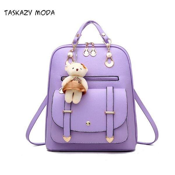 2020 vintage new candy color backpack female student bag leisure travel backpack pu leather to send pink bear hanging ornaments
2020 vintage new candy color backpack female student bag leisure travel backpack pu leather to send pink bear hanging ornaments