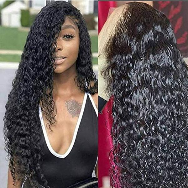 deep wave lace frontal wig for black women pre plucked front curly 360 brazilian remy hair wigs 150% density diva1, Black;brown
deep wave lace frontal wig for black women pre plucked front curly 360 brazilian remy hair wigs 150% density diva1, Black;brown