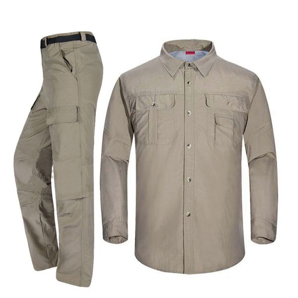 2 model hiking suits men outdoor shirt + pants camping sports clothing women quick dry set for mountaineering autumn&summer new, Gray;blue
2 model hiking suits men outdoor shirt + pants camping sports clothing women quick dry set for mountaineering autumn&summer new, Gray;blue