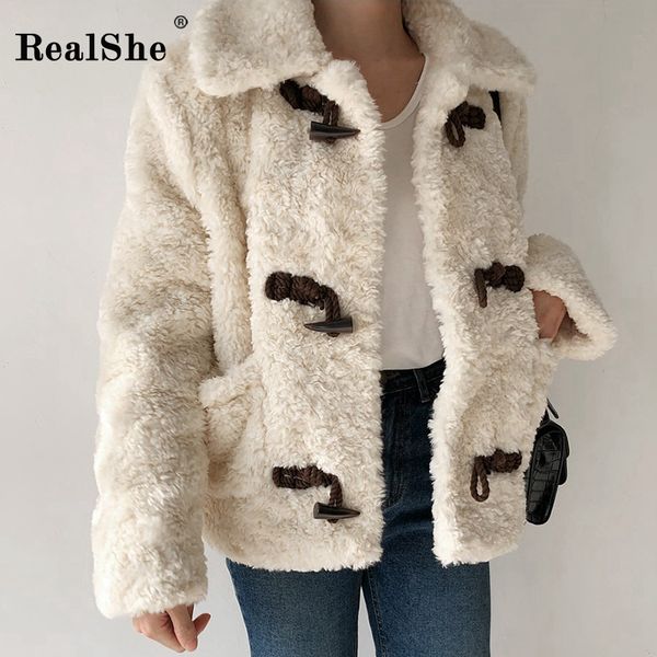realshe winter coat women lapel long sleeve buttons alpaka wool coats and jackets women autumn winter outwear wool coat, Black
realshe winter coat women lapel long sleeve buttons alpaka wool coats and jackets women autumn winter outwear wool coat, Black