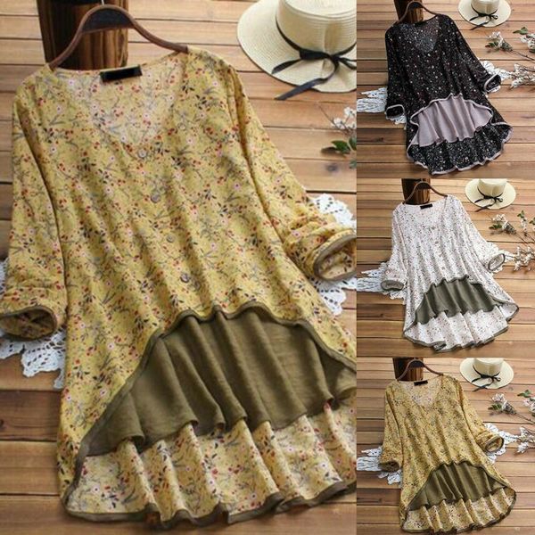 2020 summer summer boho shirts women long sleeve floral print loose blouse beach casual tunic shirt plus size clothes, White
2020 summer summer boho shirts women long sleeve floral print loose blouse beach casual tunic shirt plus size clothes, White