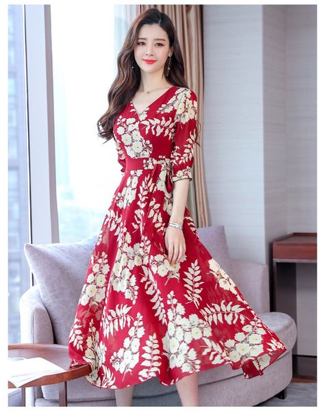 2019 summer women fashion v neck a-line print dress sashes 3/4 sleeve plus size dress collect waist chiffon bohemian, Black;gray
2019 summer women fashion v neck a-line print dress sashes 3/4 sleeve plus size dress collect waist chiffon bohemian, Black;gray