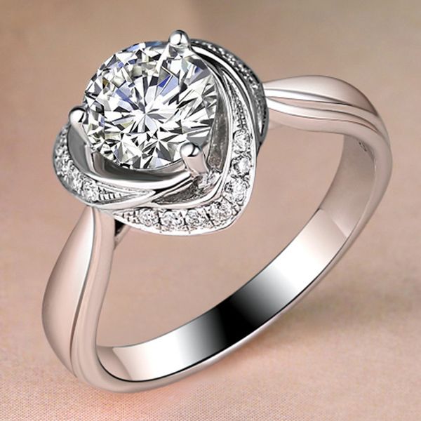1 18k white gold 1 ct moissanite diamond ring heart flower women wedding party engagement anniversary ring vvs d color, Golden;silver
1 18k white gold 1 ct moissanite diamond ring heart flower women wedding party engagement anniversary ring vvs d color, Golden;silver