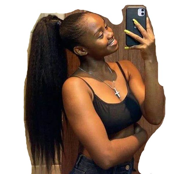 new arrival coarse yaki kinky straight human hair ponytail hairstyle wrap around human hair ponytail extensions for women 120g 1b black colo
new arrival coarse yaki kinky straight human hair ponytail hairstyle wrap around human hair ponytail extensions for women 120g 1b black colo