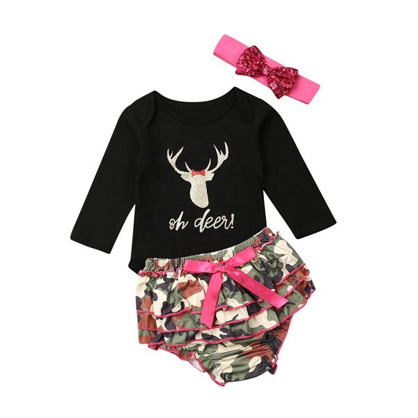baby's sets newborn kids baby clothing girls ruffles long sleeve +camouflage shorts+headband 3pcs casual outfits set, White
baby's sets newborn kids baby clothing girls ruffles long sleeve +camouflage shorts+headband 3pcs casual outfits set, White