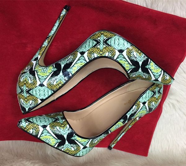 brand snake printed women pumps plus size 33-44red sole bottom high heels fashion women shoes 12cm luxury designer leather shoes, Black
brand snake printed women pumps plus size 33-44red sole bottom high heels fashion women shoes 12cm luxury designer leather shoes, Black