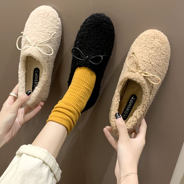 fur shoes women shoes autumn winter plus velvet warm wear 2019 new bow fashion flat single thick bottom lamb peas, Black
fur shoes women shoes autumn winter plus velvet warm wear 2019 new bow fashion flat single thick bottom lamb peas, Black
