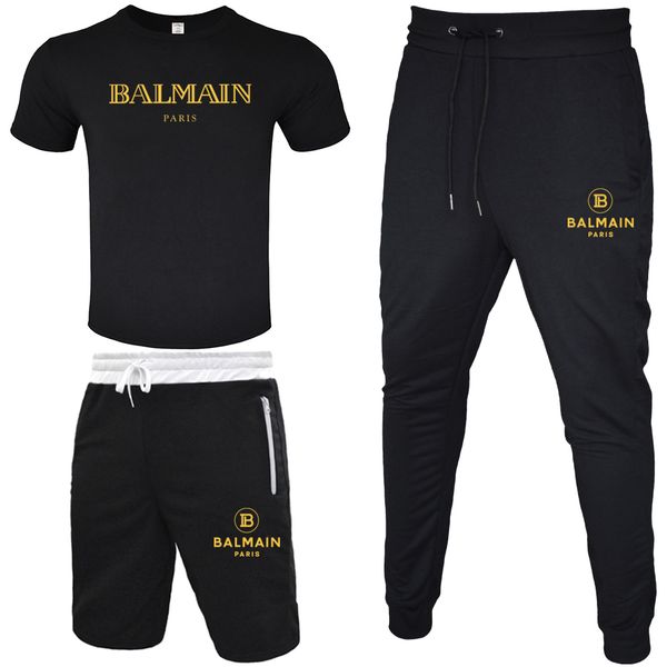 balmain men designer fashion tracksuit man summer sportswear t-shirt+short pant+long pant sleeves pullover jogger pants suits, Gray
balmain men designer fashion tracksuit man summer sportswear t-shirt+short pant+long pant sleeves pullover jogger pants suits, Gray