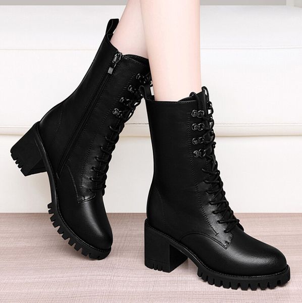 botas de mujer cuero genuino de vaca women's british wind boots chunky heel motorcycle boots high heel knight school boots#g3, Black
botas de mujer cuero genuino de vaca women's british wind boots chunky heel motorcycle boots high heel knight school boots#g3, Black