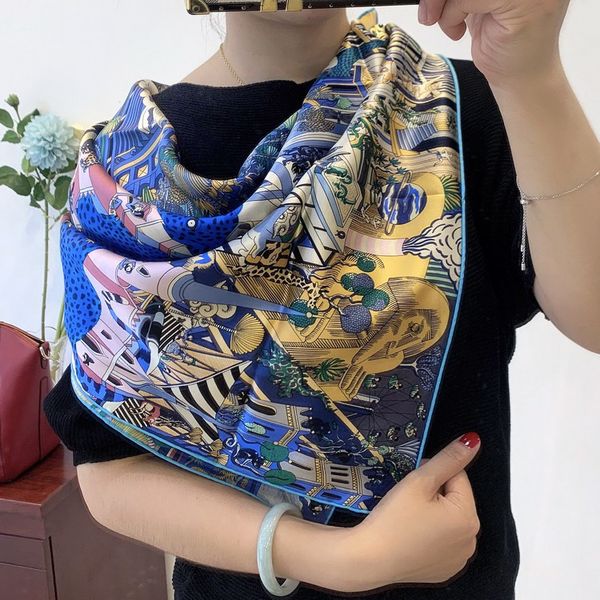 thicken brain hole big open crazy animal city true silk fibroin crepe satin square scarf shawl, Blue;gray
thicken brain hole big open crazy animal city true silk fibroin crepe satin square scarf shawl, Blue;gray