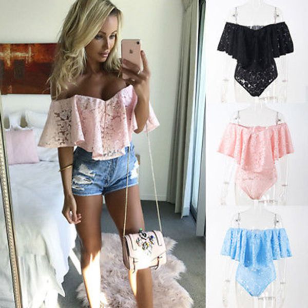 womens off shoulder bodysuit ruffles lace patchwork slash neck jumpsuit romper leotard black pink blue, Black;white
womens off shoulder bodysuit ruffles lace patchwork slash neck jumpsuit romper leotard black pink blue, Black;white