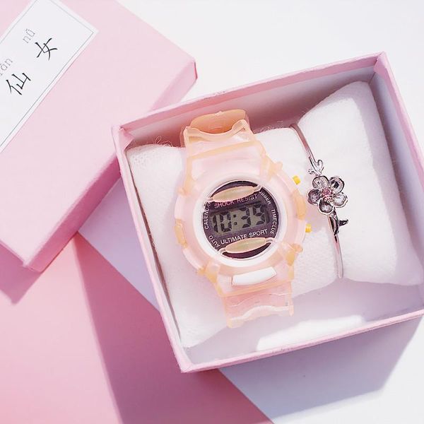 children's watch boy girl fashion silicone transparent creative digital sports 2019 gift kids watches erkek kol saati svnlt, Blue 
children's watch boy girl fashion silicone transparent creative digital sports 2019 gift kids watches erkek kol saati svnlt, Blue