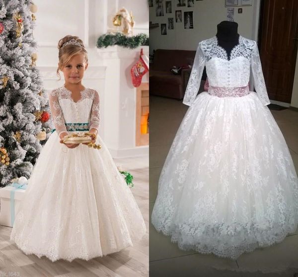 pageant kids long sleeve flower girl dresses girl's clothing lace child birthday first communion princess gowns, Blue
pageant kids long sleeve flower girl dresses girl's clothing lace child birthday first communion princess gowns, Blue