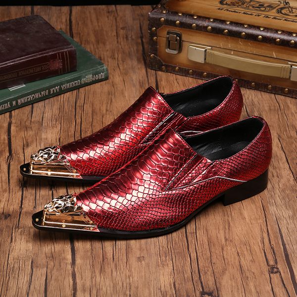 red/blue luxury casual men shoes metal toe party wedding leather shoes men slip on loafers, Black
red/blue luxury casual men shoes metal toe party wedding leather shoes men slip on loafers, Black