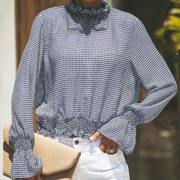 shirt women summer fall casual fashion chiffon long sleeve plaid flare sleeve blouse shirt blusas mujer de moda #20, White
shirt women summer fall casual fashion chiffon long sleeve plaid flare sleeve blouse shirt blusas mujer de moda #20, White