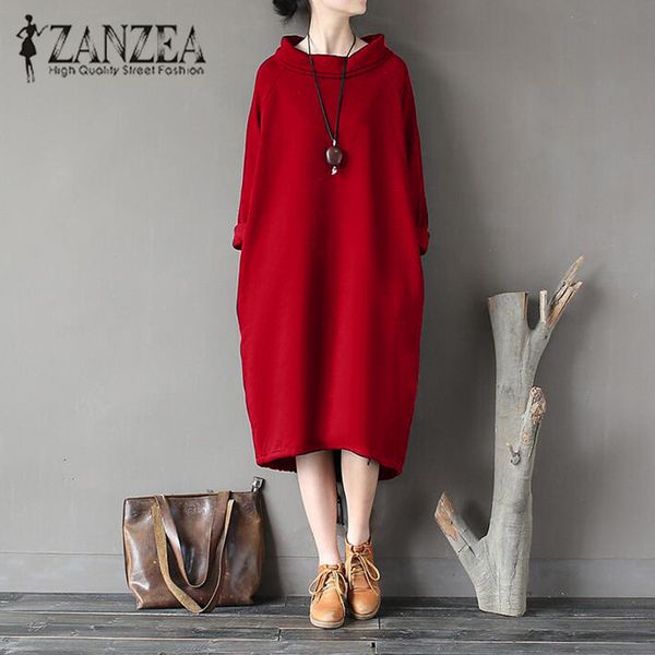 2019 fashion zanzea autumn winter women solid loose vestido casual turtleneck long sleeve retro fleece pullover sweatshirt dress, Black;gray
2019 fashion zanzea autumn winter women solid loose vestido casual turtleneck long sleeve retro fleece pullover sweatshirt dress, Black;gray