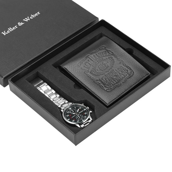 business men's quartz watch digital number display stainless steel watch band soft genuine wallet gift set money purse for male, Slivery;brown
business men's quartz watch digital number display stainless steel watch band soft genuine wallet gift set money purse for male, Slivery;brown