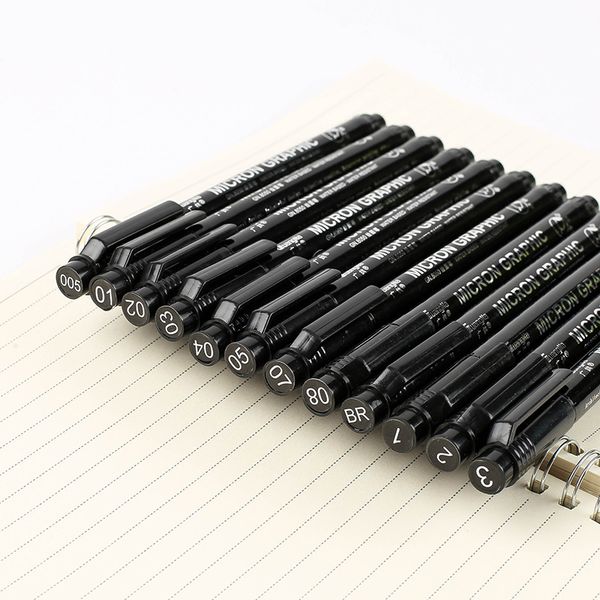 12 sizes black pigma micron pen waterproof hand-drawn design sketch needle pen hand dawing liner fineliner cartoon signature
12 sizes black pigma micron pen waterproof hand-drawn design sketch needle pen hand dawing liner fineliner cartoon signature