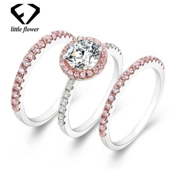 14k rose gold diamond zircon ring set for female fashion anillos de bizuteria bague etoile gemstone 14 gold jewelry wedding ring, Silver
14k rose gold diamond zircon ring set for female fashion anillos de bizuteria bague etoile gemstone 14 gold jewelry wedding ring, Silver