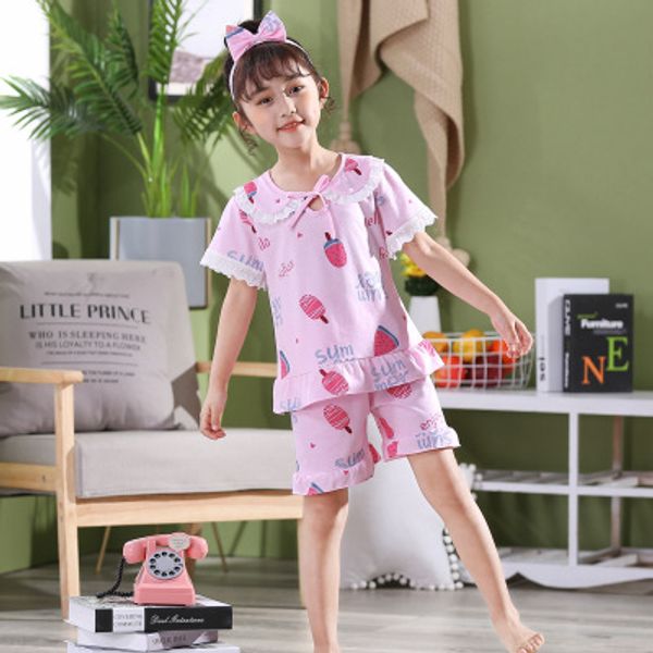 new 2020 summer children's homewear suit cotton short sleeve pijamas sweet girls sleepwear casual soft pyjamas set, Blue;red
new 2020 summer children's homewear suit cotton short sleeve pijamas sweet girls sleepwear casual soft pyjamas set, Blue;red