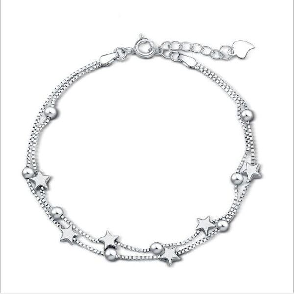 korean version of fashion star bracelet; star bracelet; wholesale of silver jewelry; girlfriend birthday present. length 19 cm, Black
korean version of fashion star bracelet; star bracelet; wholesale of silver jewelry; girlfriend birthday present. length 19 cm, Black