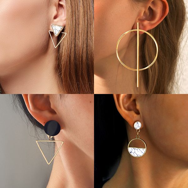 korean statement round drop earrings for women 2019 fashion jewelry vintage geometric heart gold asymmetric long earring brincos, Silver
korean statement round drop earrings for women 2019 fashion jewelry vintage geometric heart gold asymmetric long earring brincos, Silver