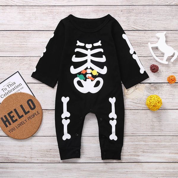 2020 infant baby boys girl clothes cartoon skull print romper long sleeve jumpsuit clothes bebes, White
2020 infant baby boys girl clothes cartoon skull print romper long sleeve jumpsuit clothes bebes, White