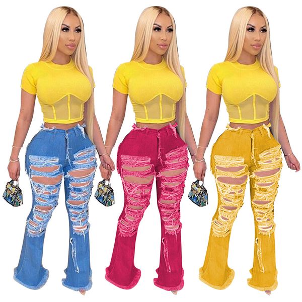 women ripped hole flare jeans fashion stretchy high waist washed jeans new casual women designer pants, Blue
women ripped hole flare jeans fashion stretchy high waist washed jeans new casual women designer pants, Blue